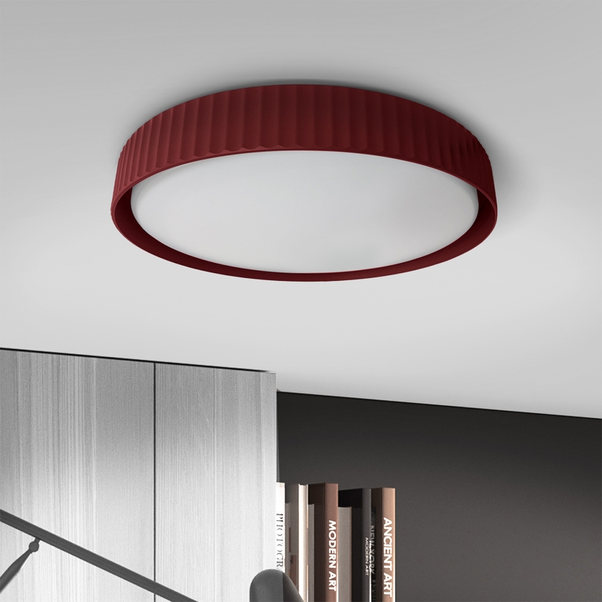 Brilagi - Plafonieră LED dimabilă LUCIA LED/48W/230V 3000-6500K Ø 41 cm roșie + telecomandă