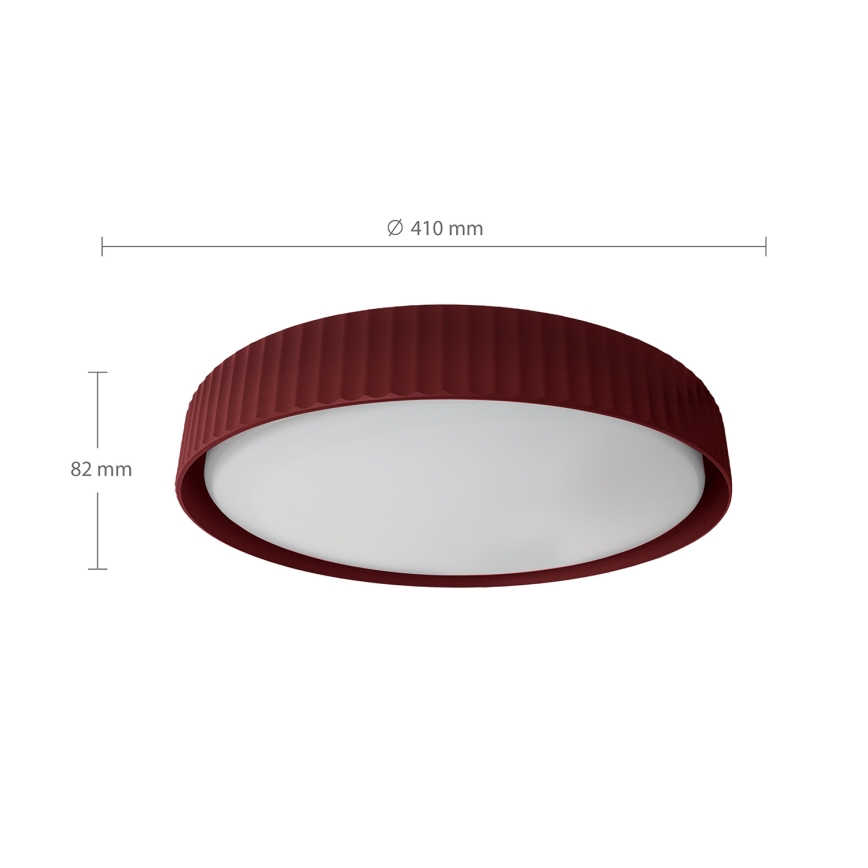 Brilagi - Plafonieră LED dimabilă LUCIA LED/48W/230V 3000-6500K Ø 41 cm roșie + telecomandă