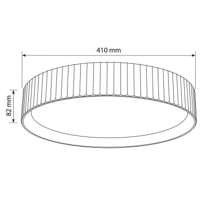 Brilagi - Plafonieră LED dimabilă LUCIA LED/48W/230V 3000-6500K Ø 41 cm roșie + telecomandă