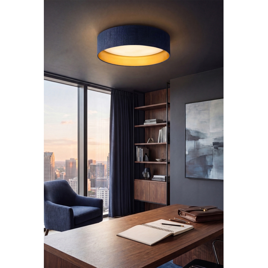 Brilagi - Plafonieră LED VELVET SIMPLE LED/36W/230V 3000K Ø 55 cm albastru/auriu