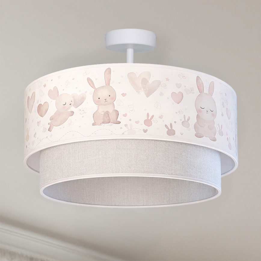 Brilagi-LED Plafonieră aplicată pentru copii BOBO 1xE27/60W/230V pr.40 cm crem./gri/albastru regal.