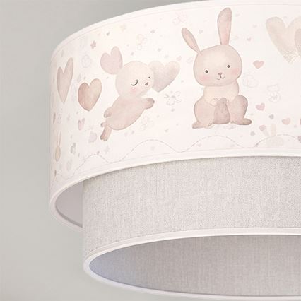 Brilagi-LED Plafonieră aplicată pentru copii BOBO 1xE27/60W/230V pr.40 cm crem./gri/albastru regal.