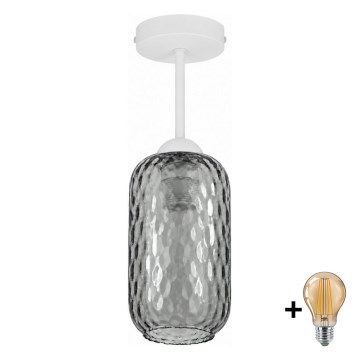 BRILAGI - LED Plafonieră aplicată RETRO GLASS 1xE27/60W/230V Ø 14 cm alb/gri fumuriu