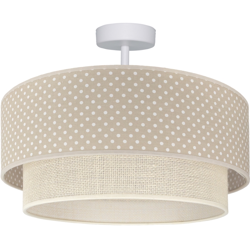 Brilagi - Lustră LED aplicată BOHO BOBO 1 x E27/60W/230V, Ø 40 cm, cu buline, bej/crem