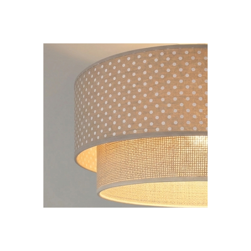 Brilagi - Lustră LED aplicată BOHO BOBO 1 x E27/60W/230V, Ø 40 cm, cu buline, bej/crem