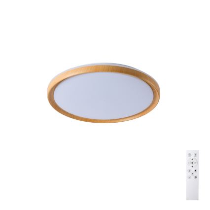 Plafonieră LED dimabilă Brilagi RIVO, LED/72W/230V, 3000-6000K, decor lemn, Ø 50 cm, cu telecomandă