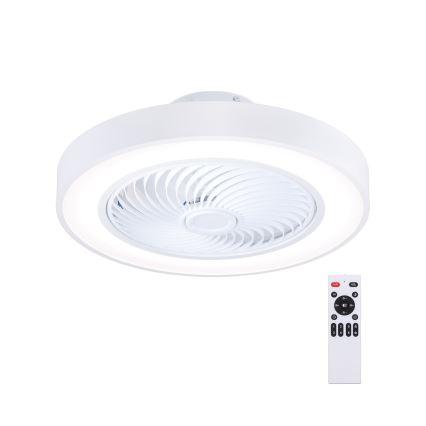 Brilagi - Plafonieră LED dimabilă cu ventilator, LED 30W, 230V, 3000–6500K, Ø 50 cm, albă + telecomandă