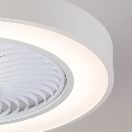 Brilagi - Plafonieră LED dimabilă cu ventilator, LED 30W, 230V, 3000–6500K, Ø 50 cm, albă + telecomandă