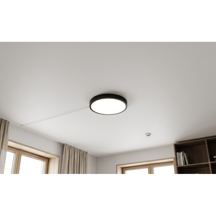BRILAGI - Plafonieră LED pentru baie cu senzor ZENNA LED/18W/230V Ø 29,5 cm IP44 neagră + telecomandă