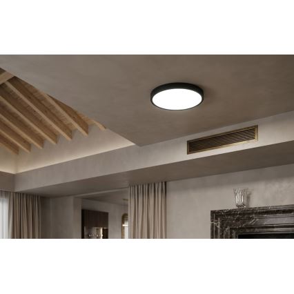 BRILAGI - Plafonieră LED pentru baie cu senzor ZENNA LED/18W/230V Ø 29,5 cm IP44 neagră + telecomandă