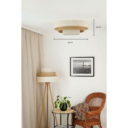 Brilagi - Plafonier LED DENVER LUNETA LED/12W/230V diametru 60 cm 3000K/4000K/6400K bej/crem