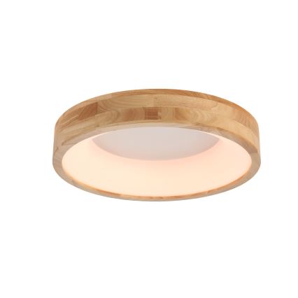 Brilagi - Plafonieră LED FALCON WOOD, 30 W, 230 V, 3000/4000/6000 K, Ø 45 cm, finisaj lemn
