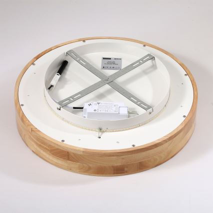 Brilagi - Plafonieră LED FALCON WOOD, 30 W, 230 V, 3000/4000/6000 K, Ø 45 cm, finisaj lemn