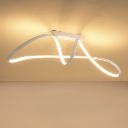 Brilagi - Plafonieră LED dimabilă TWISTER, 60W, 230V, 3000–6000K, albă, cu telecomandă