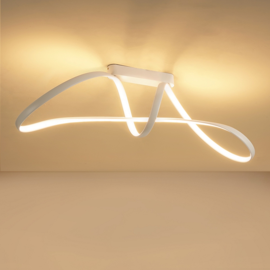 Brilagi - Plafonieră LED dimabilă TWISTER, 60W, 230V, 3000–6000K, albă, cu telecomandă