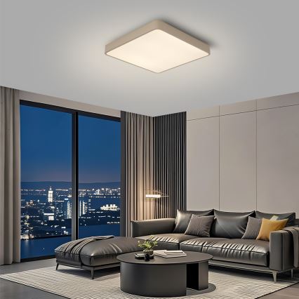 Brilagi - Plafonier LED dimabil POOL LED/48W/230V 3000-6000K 50x50 cm bej + telecomandă