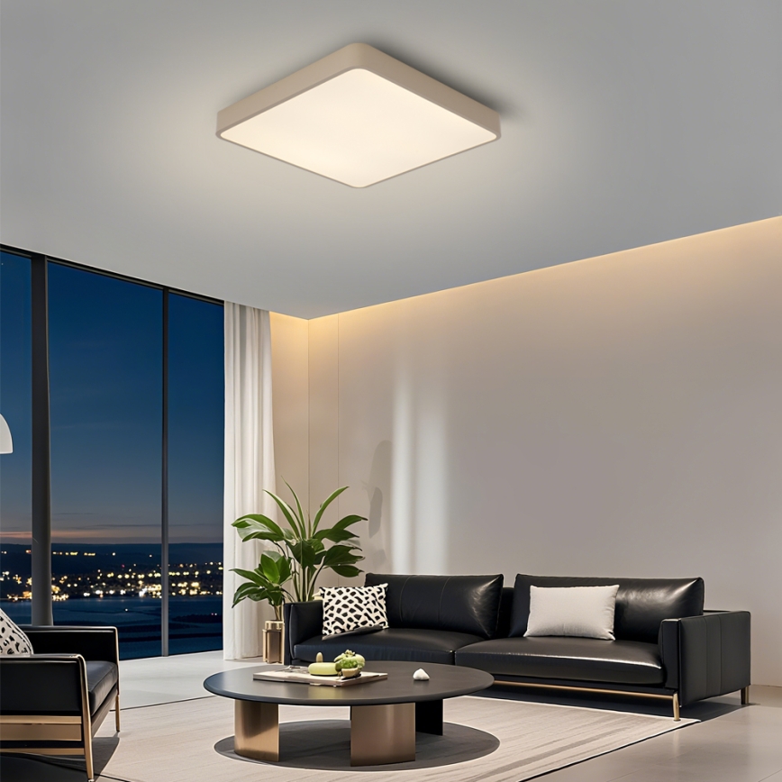 Brilagi - Plafonier LED dimabil POOL LED/48W/230V 3000-6000K 50x50 cm bej + telecomandă