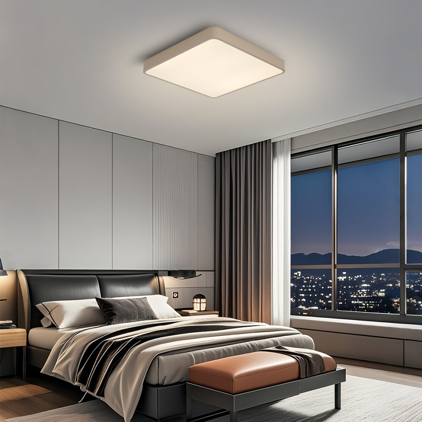 Brilagi - Plafonier LED dimabil POOL LED/48W/230V 3000-6000K 50x50 cm bej + telecomandă