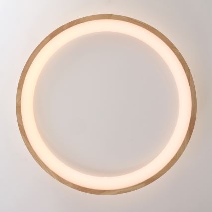 Brilagi - Plafonieră LED FALCON WOOD, 60W, 230V, 3000/4000/6000K, Ø 80 cm, lemn