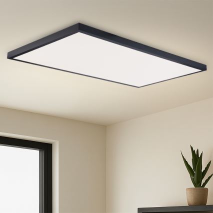 Brilagi Plafonieră LED pentru baie FRAME, 96 W, 230 V, 120 x 60 cm, 3000/4000/6000 K, IP44, negru