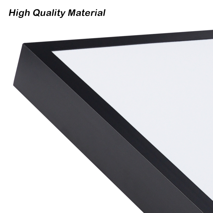 Brilagi Plafonieră LED pentru baie FRAME, 96 W, 230 V, 120 x 60 cm, 3000/4000/6000 K, IP44, negru