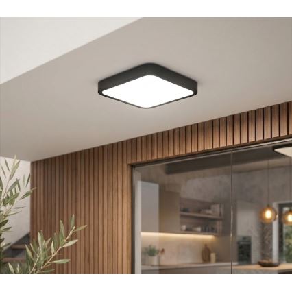 BRILAGI - Plafonieră LED pentru baie ZENNA LED/18W/230V 28,5 x 28,5 cm IP44 neagră