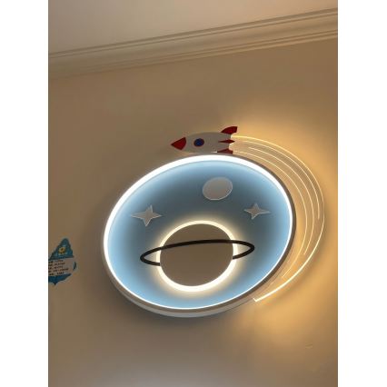 Brilagi -LED Plafonieră LED pentru copii STARSHIP LED/64W/230V 3000/4500K albastru