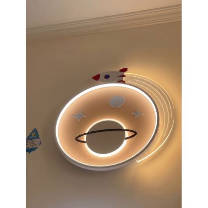 Brilagi -LED Plafonieră LED pentru copii STARSHIP LED/64W/230V 3000/4500K galbenă