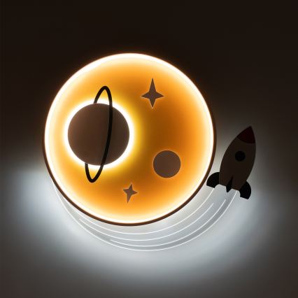 Brilagi -LED Plafonieră LED pentru copii STARSHIP LED/64W/230V 3000/4500K galbenă