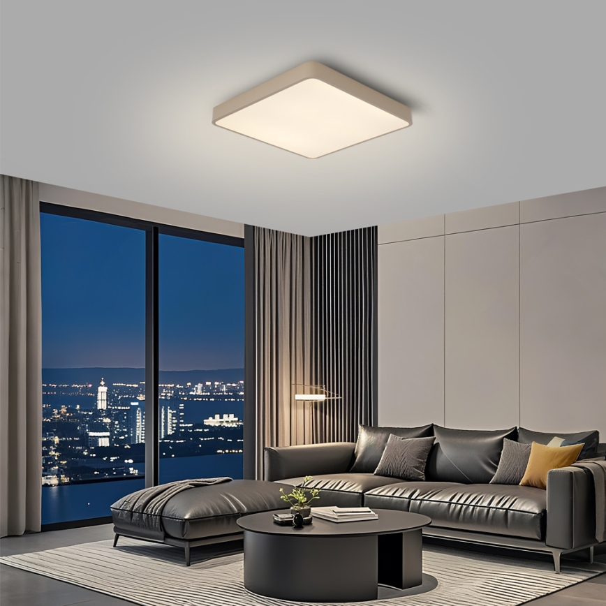 Brilagi - Plafonieră LED dimabilă POOL LED/36W/230V 3000-6000K 40x40 cm bej + telecomandă