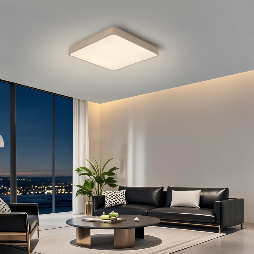 Brilagi - Plafonieră LED dimabilă POOL LED/36W/230V 3000-6000K 40x40 cm bej + telecomandă