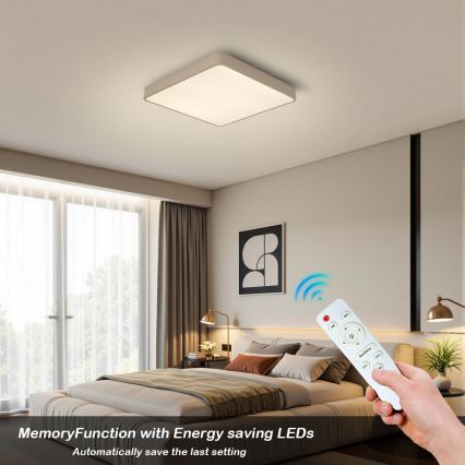 BRILAGI - Plafonieră LED dimabilă POOL SQUARE LED/36W/230V 3000-6000K 40x40 cm bej + telecomandă