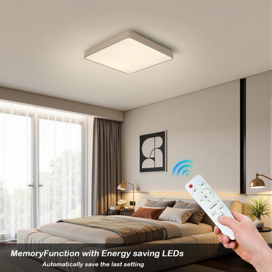 BRILAGI - Plafonieră LED dimabilă POOL SQUARE LED/36W/230V 3000-6000K 40x40 cm bej + telecomandă