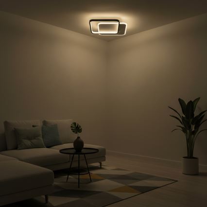 Brilagi - Plafonier LED reglabil FLARE LED/43W/230V 3000-6000K 39,5x45 cm alb/negru + telecomandă