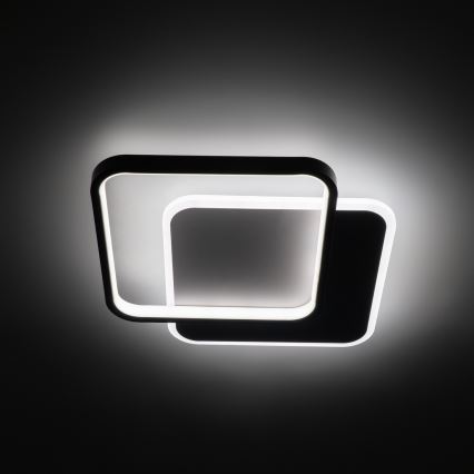 Brilagi - Plafonier LED reglabil FLARE LED/43W/230V 3000-6000K 39,5x45 cm alb/negru + telecomandă