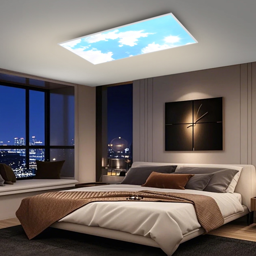 Brilagi - Plafonieră LED dimabilă SLIMFRAME LED/80W/230V 120x60 cm 3000-6000K argintiu/albastru + telecomandă