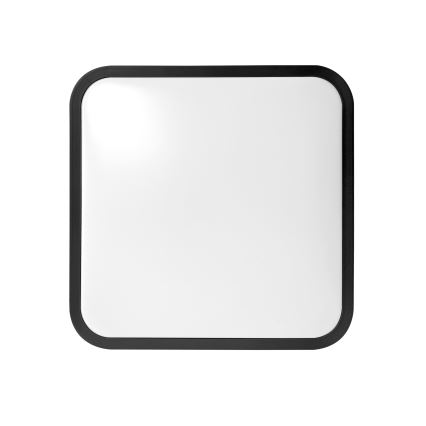 Brilagi - Plafonieră LED ZENNA cu senzor pentru baie, 18 W, 230 V, 28,5 x 28,5 cm, IP44, negru + telecomandă