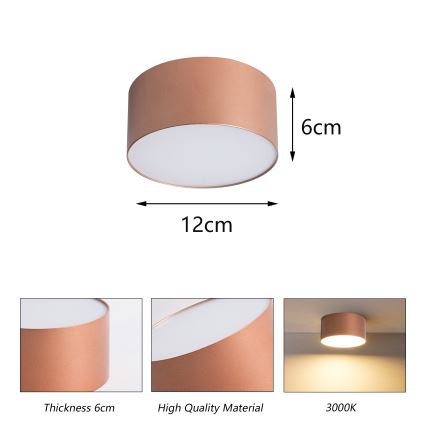 BRILAGI - LED Plafonieră de baie FORIS LED/14W/230V diam. 12 cm finisaj bronzat IP44