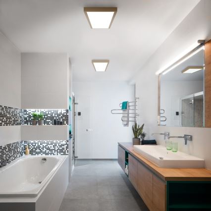 Brilagi - Plafonieră LED pentru baie FRAME LED/50W/230V 120x30 cm IP44 bej