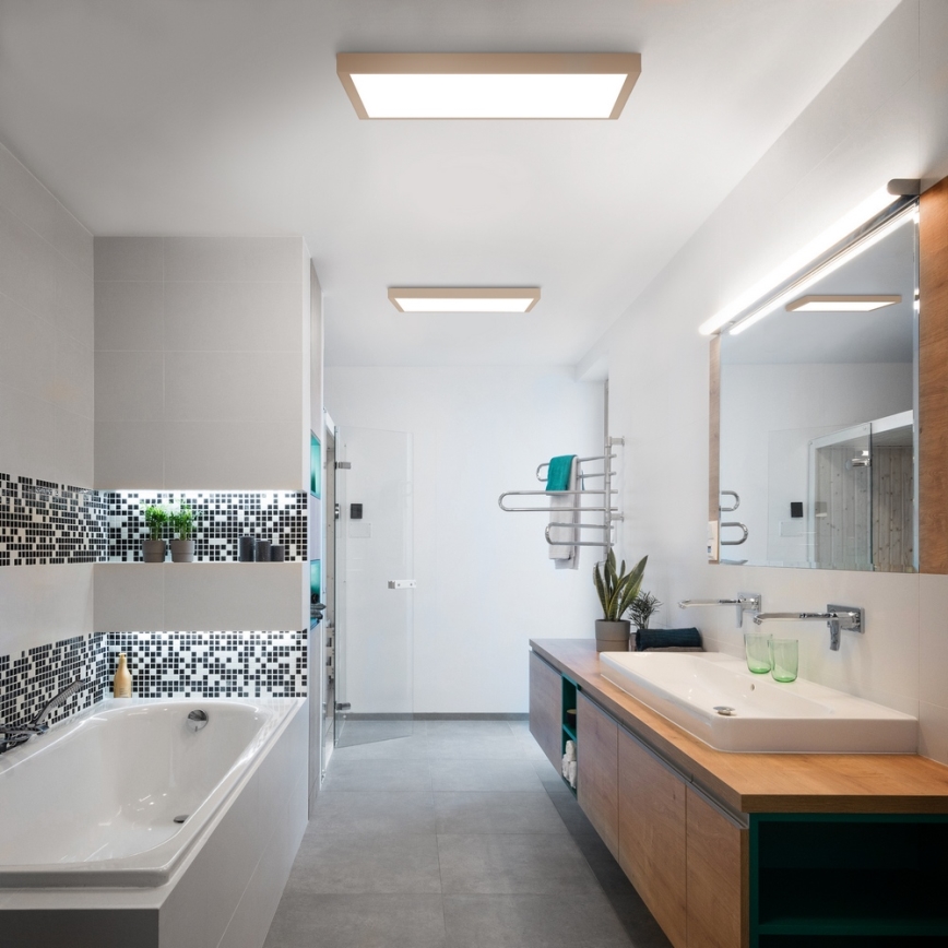 Brilagi - Plafonieră LED pentru baie FRAME LED/50W/230V 60x60 cm IP44 bej