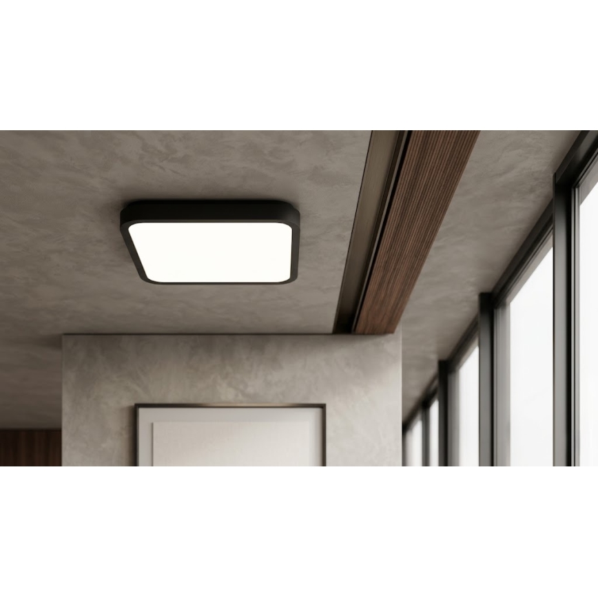 BRILAGI - Plafonieră LED pentru baie cu senzor ZENNA LED/24W/230V 34,5x34,5 cm IP44 negru + telecomandă