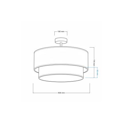 Brilagi - Plafonieră LED pentru copii BOBO 1xE27/10W/230V, Ø 40 cm, alb/verde/cu animale