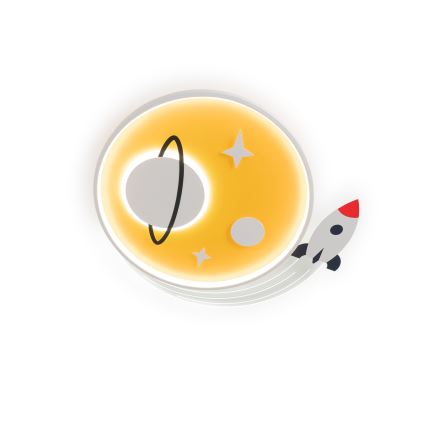 Brilagi - Plafonieră LED pentru copii STARSHIP LED/64W/230V 3000/4500/6000K galbenă