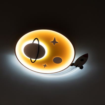 Brilagi - Plafonieră LED pentru copii STARSHIP LED/64W/230V 3000/4500/6000K galbenă