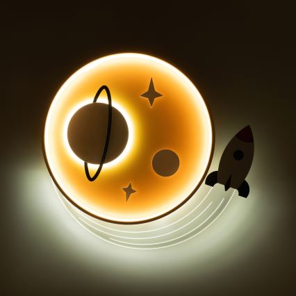 Brilagi - Plafonieră LED pentru copii STARSHIP LED/64W/230V 3000/4500/6000K galbenă