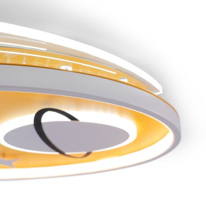 Brilagi - Plafonieră LED pentru copii STARSHIP LED/64W/230V 3000/4500/6000K galbenă
