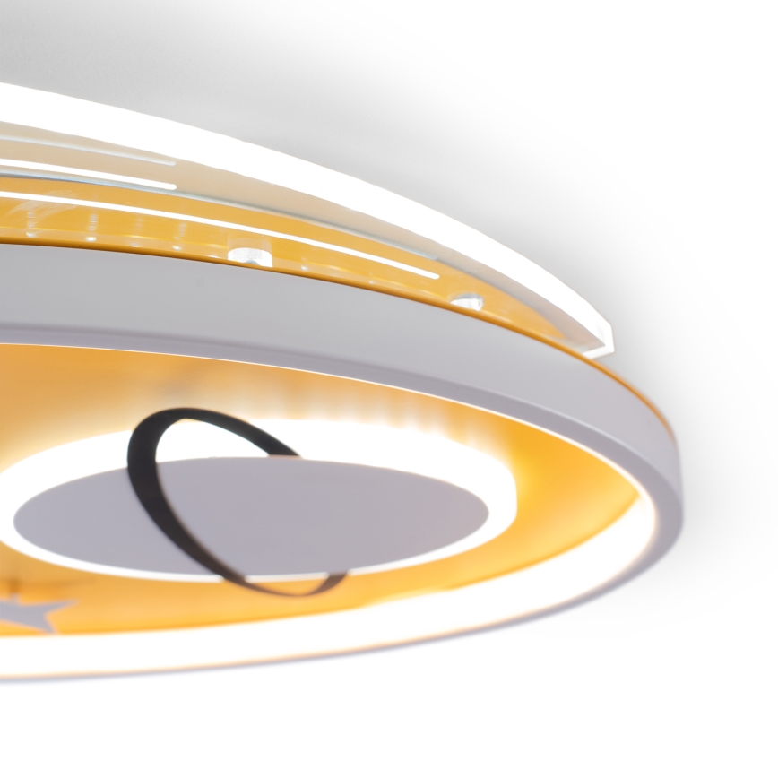 Brilagi - Plafonieră LED pentru copii STARSHIP LED/64W/230V 3000/4500/6000K galbenă