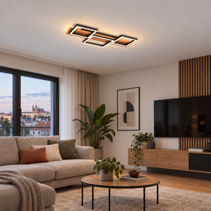 BRILAGI - LED Plafonieră PLANK LED/30W/230V 4000K 34,5x65 cm lemn