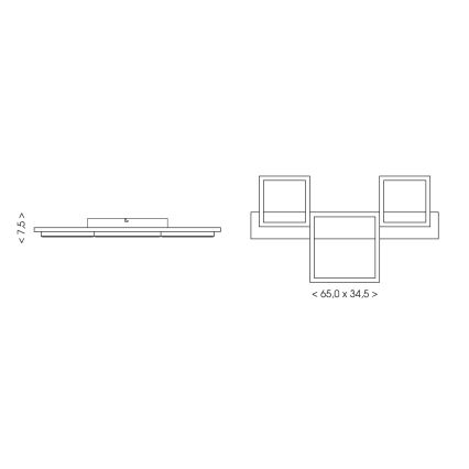 Brilagi - LED Plafonieră PLANK LED/30W/230V 4000K 34,5x65 cm lemn
