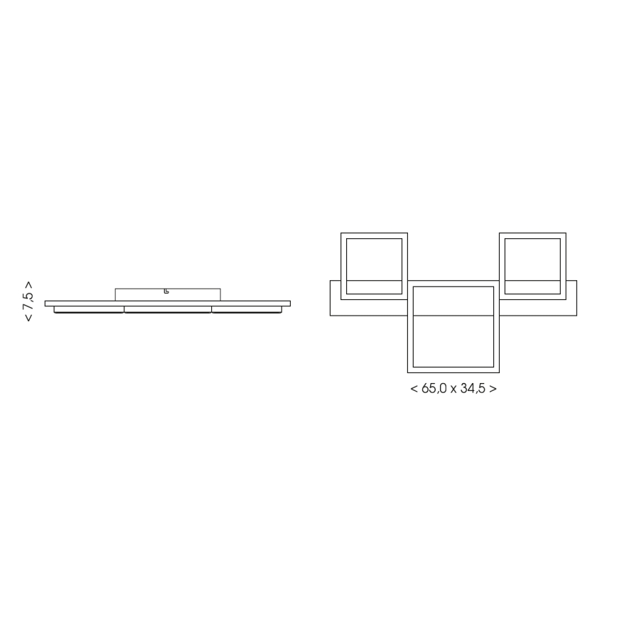Brilagi - LED Plafonieră PLANK LED/30W/230V 4000K 34,5x65 cm lemn